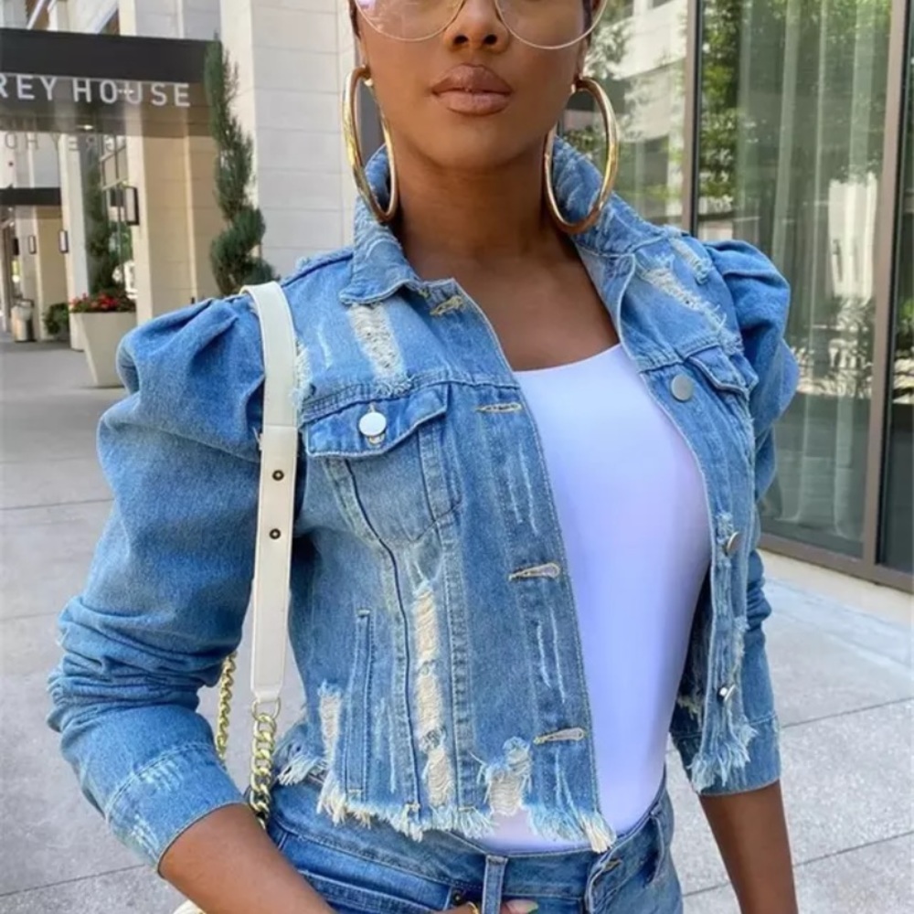 Distressed Denim Jacket